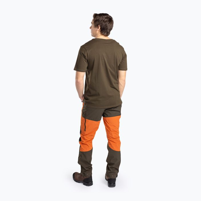 Pantaloni bărbătești Pinewood Abisko cu membrană b.orange/mossgreen 3