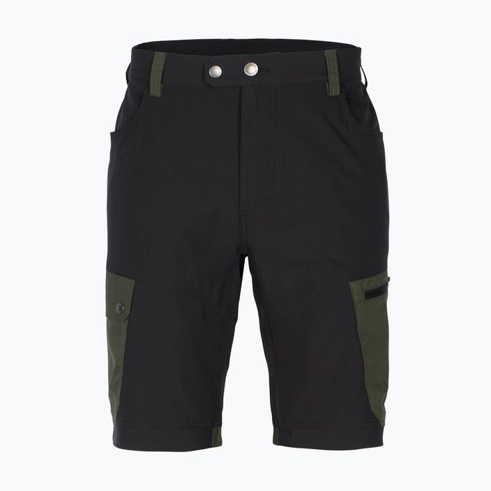 Pantaloni scurți de trekking pentru bărbați Pinewood Finnveden Trail Hybrid negru/verde-muștar pentru bărbați 4