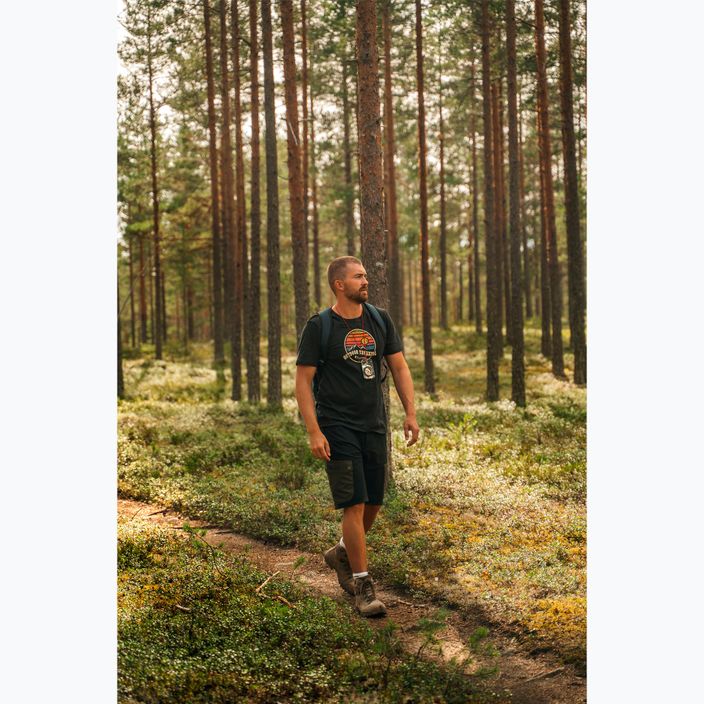 Pantaloni scurți de trekking pentru bărbați Pinewood Finnveden Trail Hybrid negru/verde-muștar pentru bărbați 6