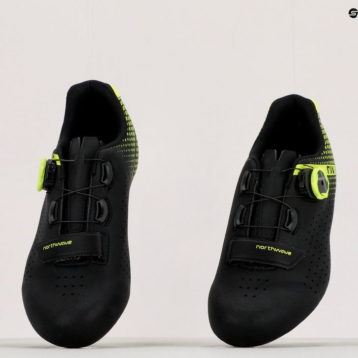 Pantofi de ciclism pentru bărbați Northwave Core Plus 2 negru/galben 80211012 12