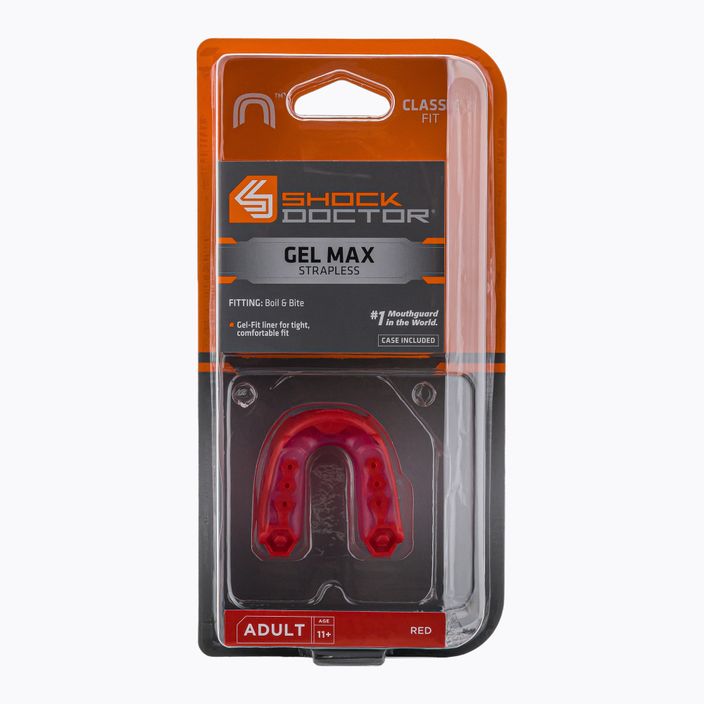Shock Doctor Gel Max Gel Max protecție maxilar roșu SHO04
