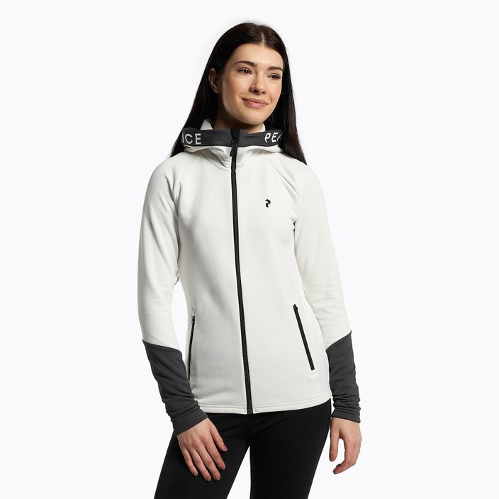 Jachetă cu glugă de schi Peak Performance W Rider Zip Hood, alb, G77089070