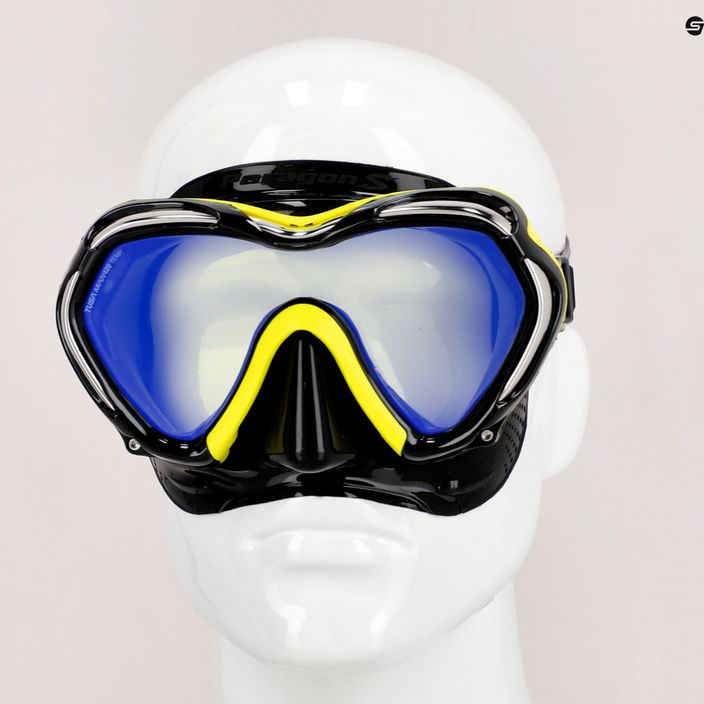 Mască de înot TUSA Paragon S Mask, galben, M-1007 6