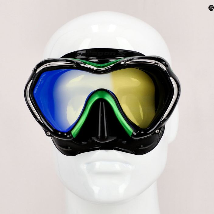 Mască de înot TUSA Paragon S Mask, verde, M-1007 7