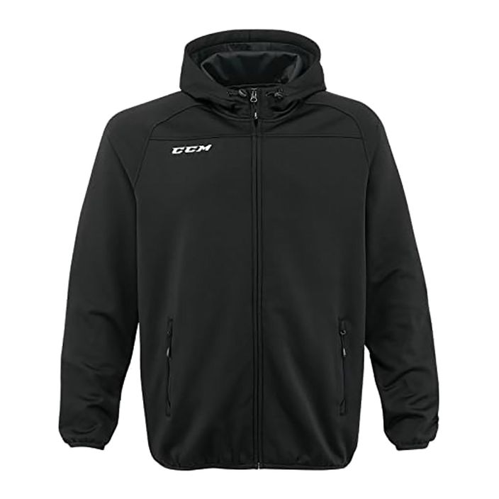 Bluză pentru bărbați CCM Locker Room Full Zip SR black 2