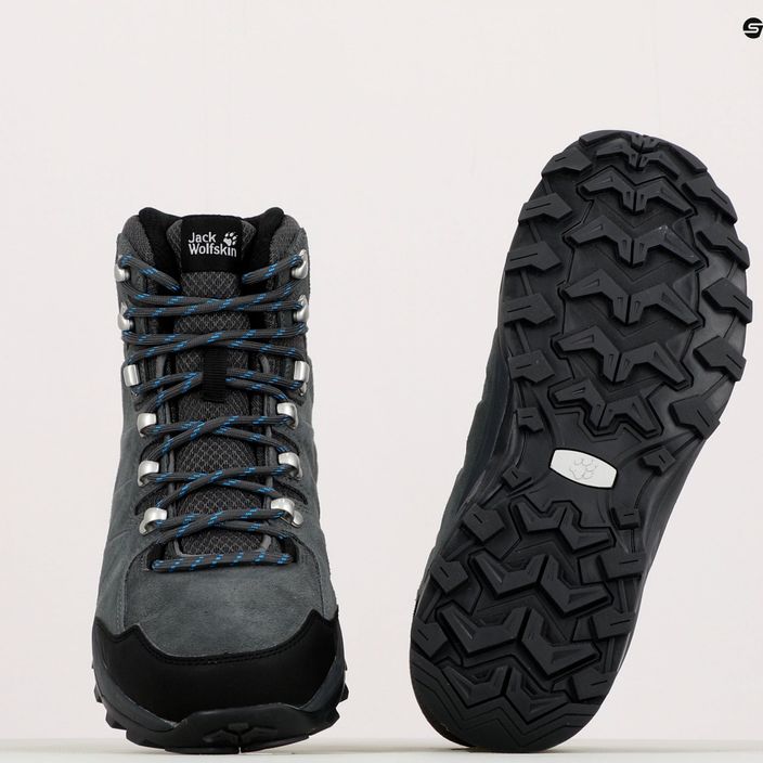 Jack Wolfskin cizme de trekking pentru bărbați Refugio Texapore Mid gri-negru 4049841 10