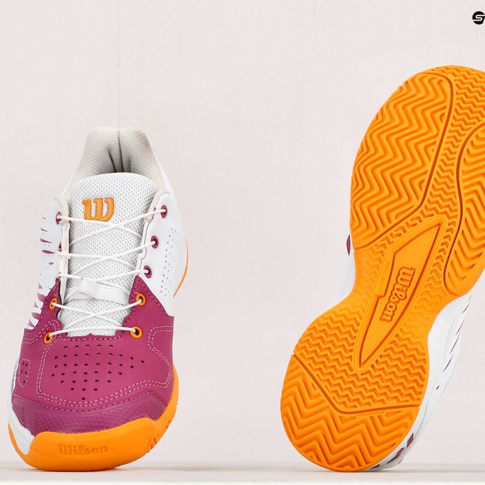 Pantofi de tenis pentru copii Wilson Kaos 2.0 alb și roz WRS329090 9