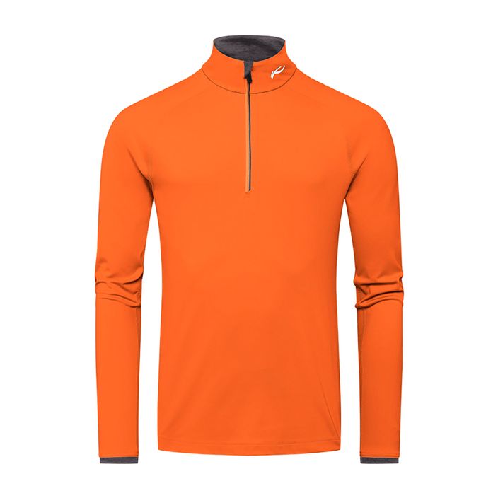 KJUS bărbați Feel Half-Zip tricou de schi portocaliu MS25-E06 2