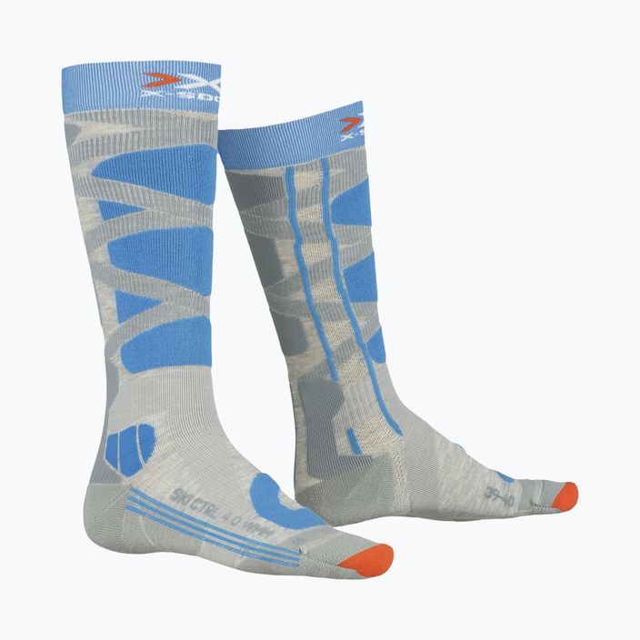 Șosete de schi pentru femei X-Socks Ski Control 4.0, gri, XSSSKCW19W 4
