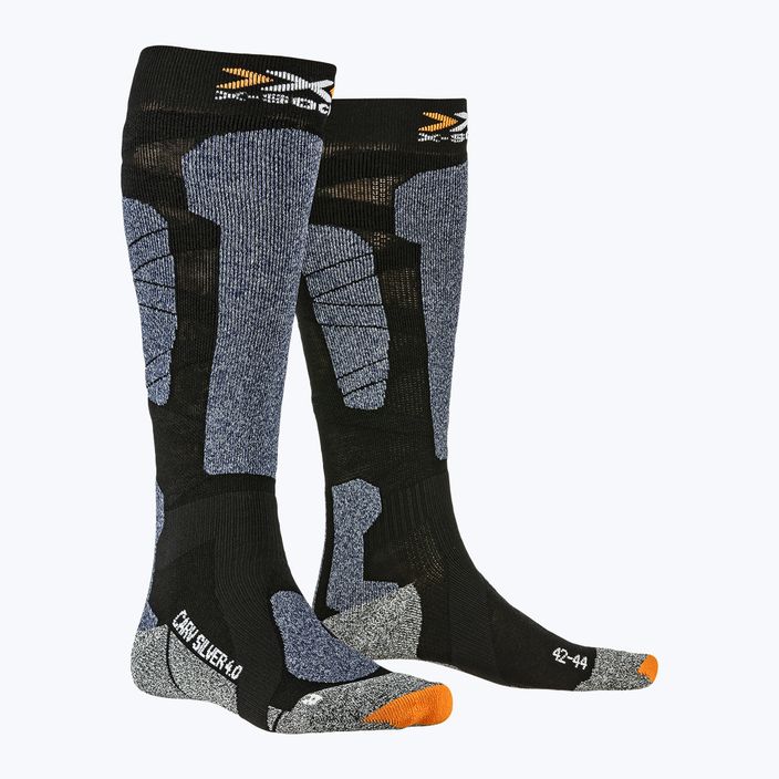 Șosete de schi X-Socks Carve Silver 4.0 negru-gri XSSS47W19U 4
