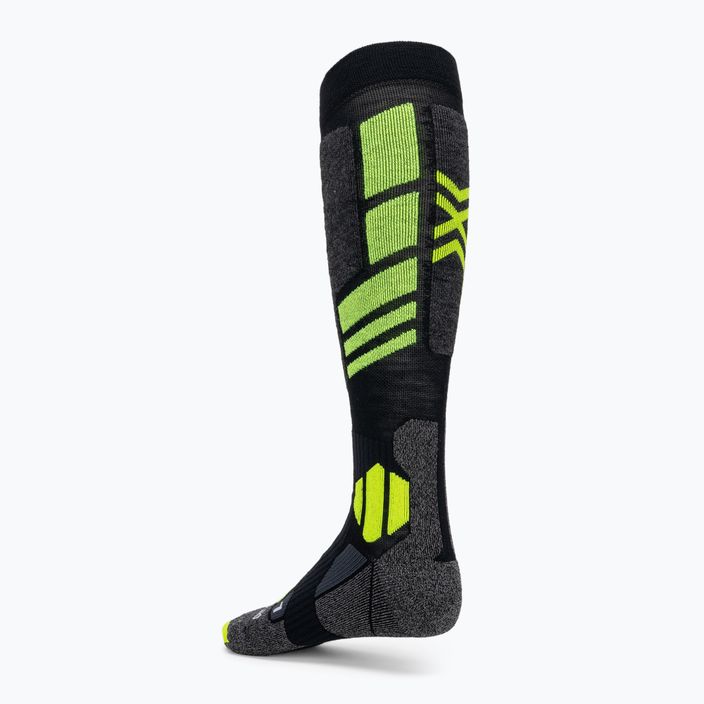 Șosete de snowboard X-Socks Snowboard 4.0 negru/gri/galben-feton 2