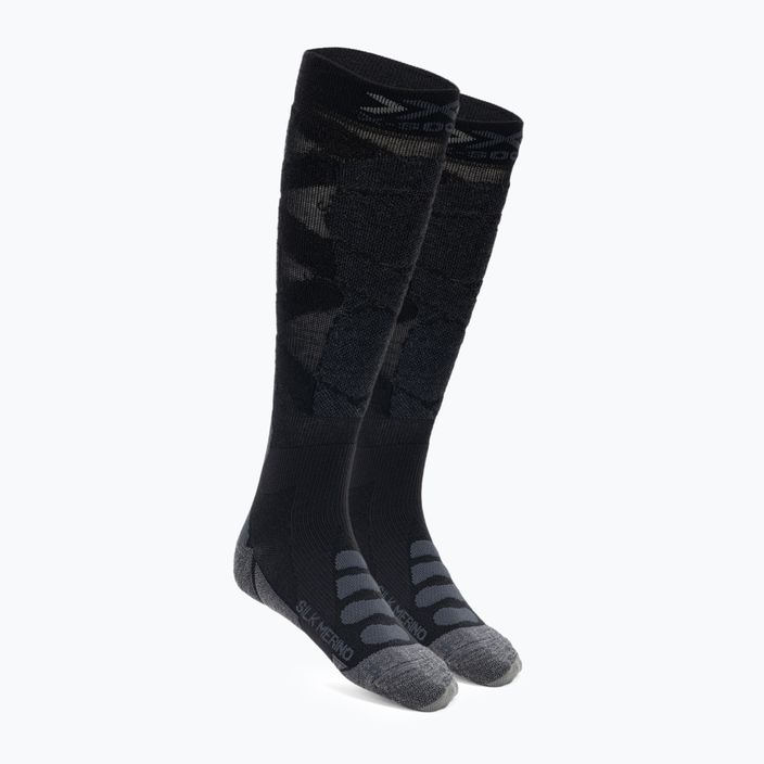 Șosete X-Socks Ski Silk Merino 4.0 negru/grișu închis melange șosete