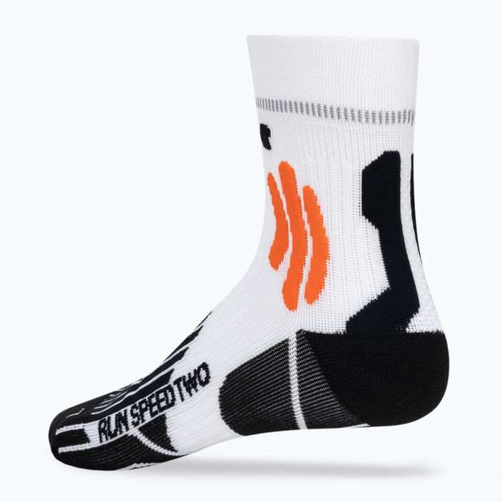 Șosete de alergare pentru bărbați X-Socks Run Speed Two 4.0 arctic white/trick orange 2