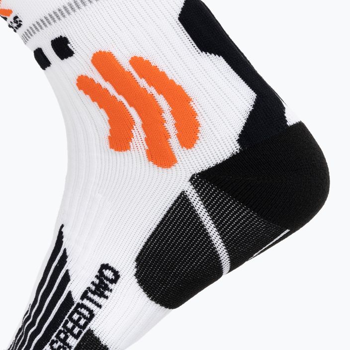 Șosete de alergare pentru bărbați X-Socks Run Speed Two 4.0 arctic white/trick orange 4