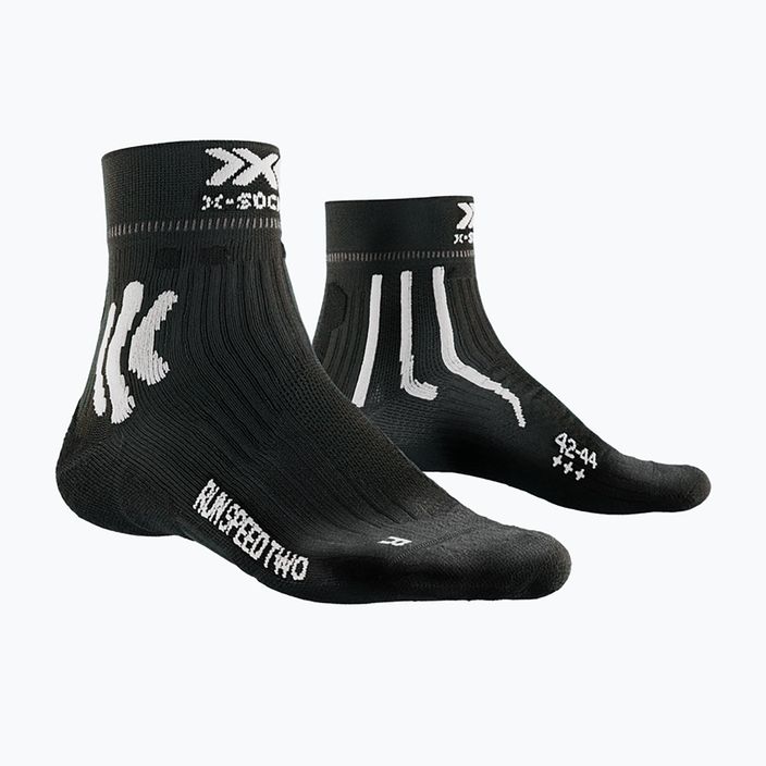 Șosete de alergare pentru bărbați X-Socks Run Speed Two 4.0 negru opal negru/alb arctic alb 5