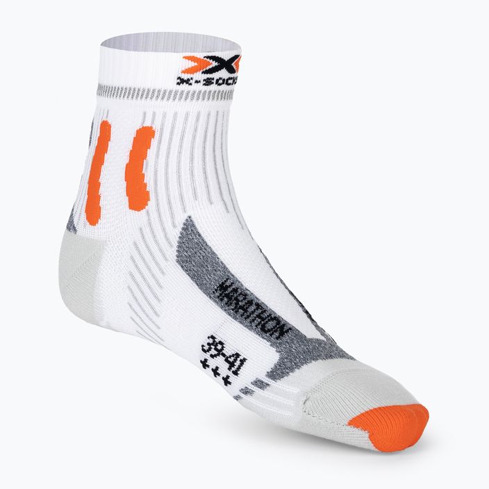 Șosete de alergare pentru bărbați X-Socks Marathon Energy 4.0 arctic white/trick orange 3