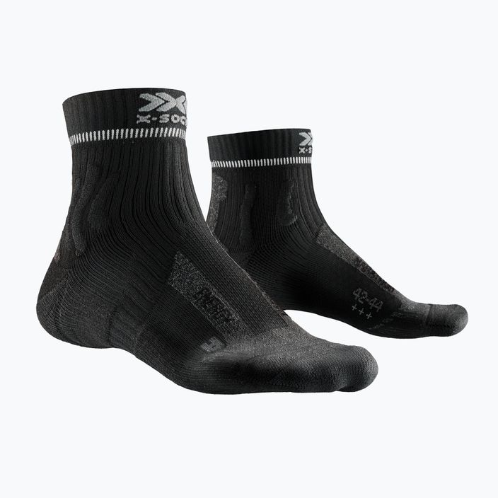Șosete de alergare pentru bărbați X-Socks Marathon Energy 4.0 negru opal negru/dolomite gri 5