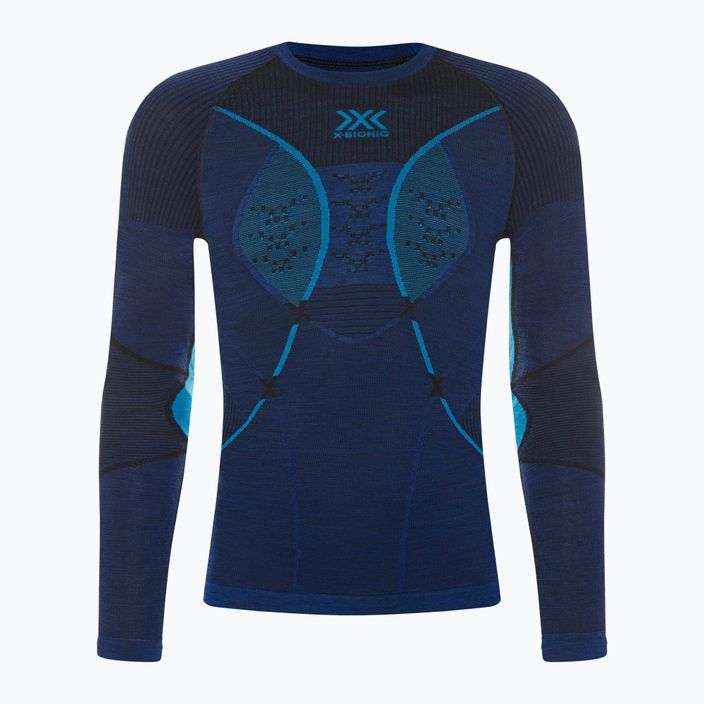 Bluză termică pentru bărbațiX-Bionic Merino dark ocean/sky blue 2