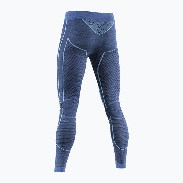 Pantaloni termoactivi pentru bărbați X-Bionic Merino dark ocean/sky blue 2