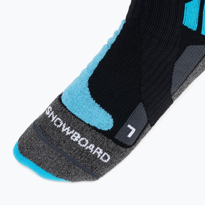 Șosete de snowboard X-Socks Snowboard 4.0 negru/gri/albastru pal 3