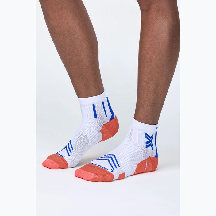 Șosete de alergare X-Socks Run Expert Ankle pentru bărbați, alb/portocaliu/albastru dewyce 2