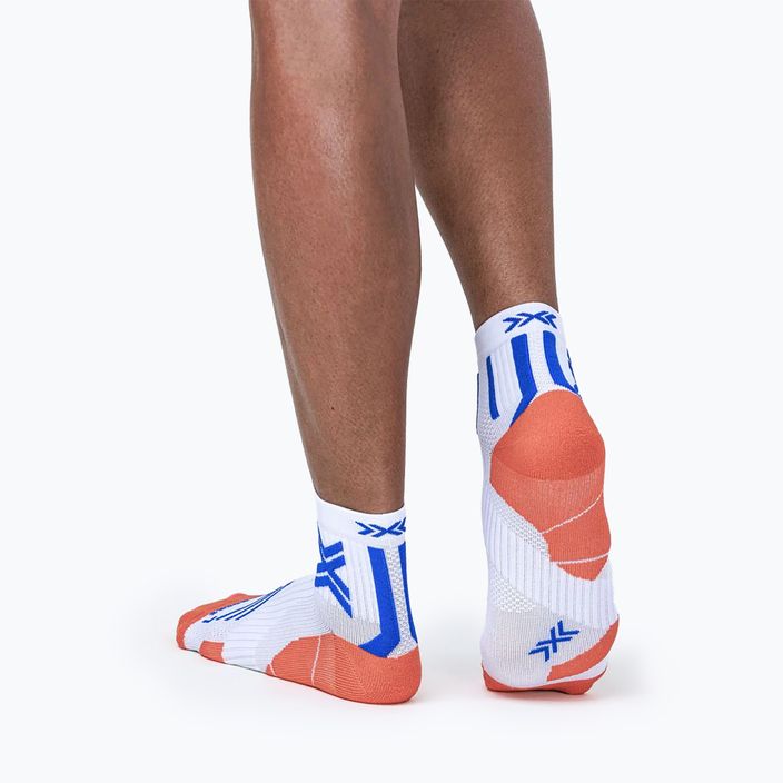 Șosete de alergare X-Socks Run Expert Ankle pentru bărbați, alb/portocaliu/albastru dewyce 4