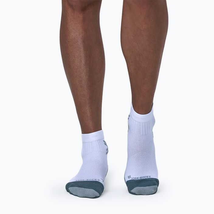 Șosete de alergare X-Socks Run Discover Ankle pentru femei, alb arctic alb/galben perlat 3