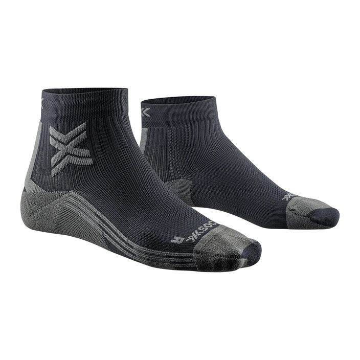 Șosete de alergare pentru femei X-Socks Run Discover Ankle negru/ cărbune 2