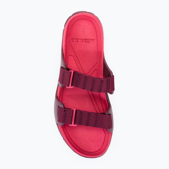 Papuci pentru femei Lizard Way Slide zinfandel red/virtual pink 5