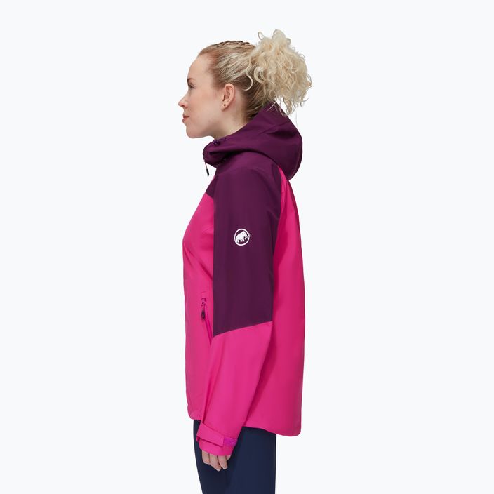 MAMMUT jachetă de ploaie cu glugă pentru femei Convey Tour HS cu glugă roz 3