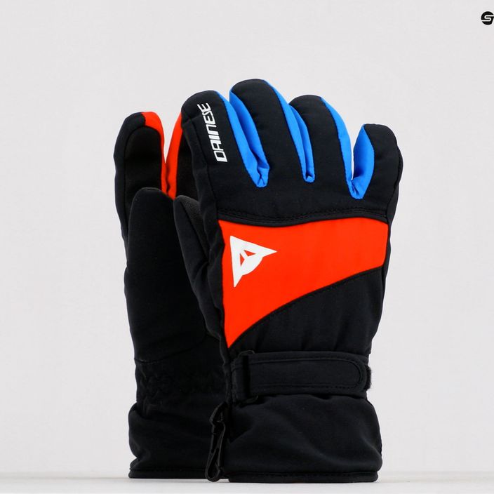 Mănuși de schi pentru copii Dainese Hp Scarabeo black taps/high risk red/lapi 7