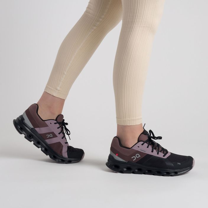 Pantofi de alergare pentru femei On Cloudrunner Waterproof negru-maro 5298636 2
