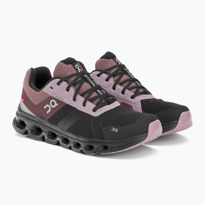 Pantofi de alergare pentru femei On Cloudrunner Waterproof negru-maro 5298636 6