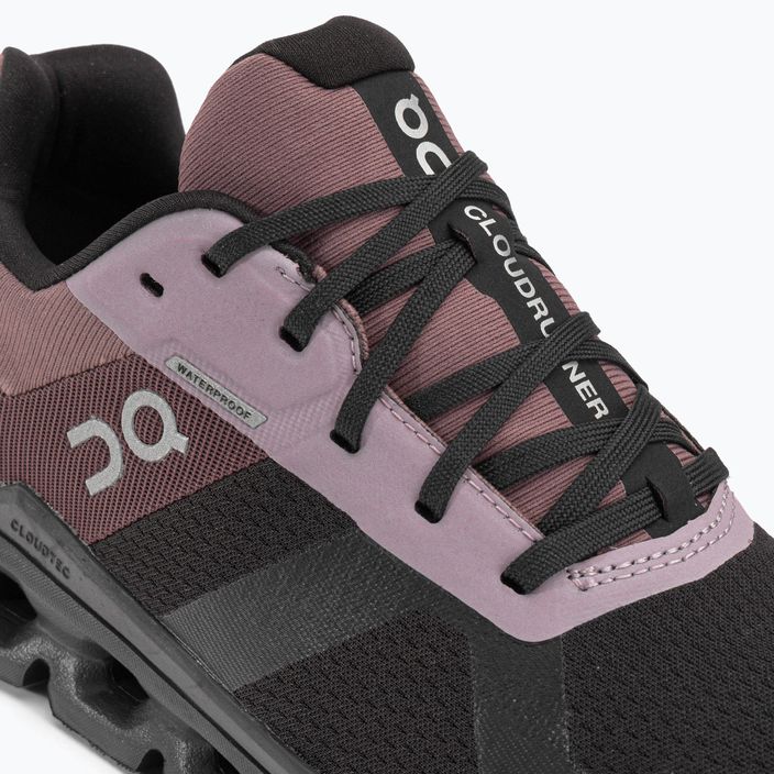 Pantofi de alergare pentru femei On Cloudrunner Waterproof negru-maro 5298636 12