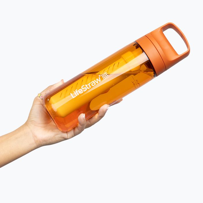 Sticlă de turism Lifestraw Go 2.0 z filtrem 650 ml kyoto orange 3