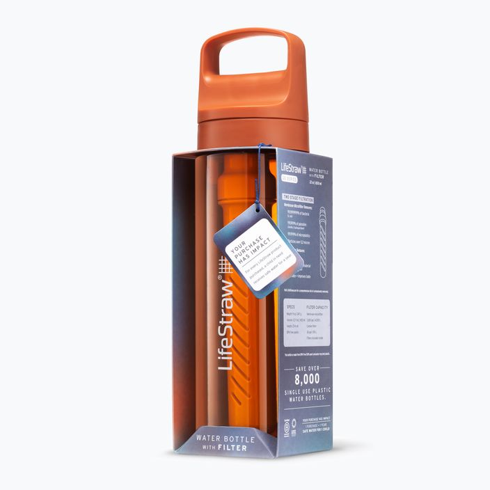 Sticlă de turism Lifestraw Go 2.0 z filtrem 650 ml kyoto orange 4