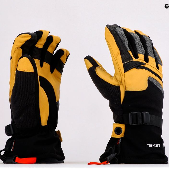 Mănuși de snowboard pentru bărbați Level Ranger Leather galben 2091 6
