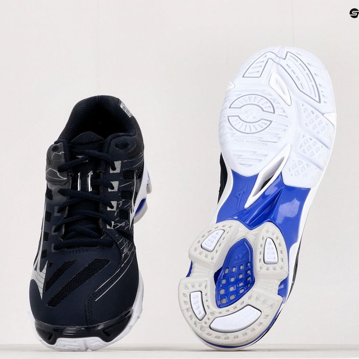 Pantofi de volei pentru bărbați Mizuno Wave Voltage albastru marin V1GA216001 11
