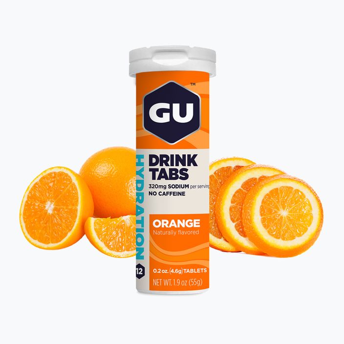GU Hydration Drink Tabs portocaliu 12 tablete 2