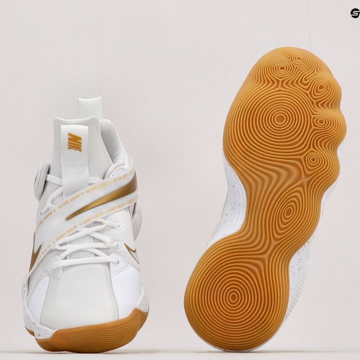 Nike React Hyperset SE pantofi de volei alb și auriu DJ4473-170 11