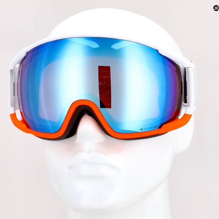 Ochelari de schi POC Zonula Clarity Comp white/fluorescent orange/spektris blue 11