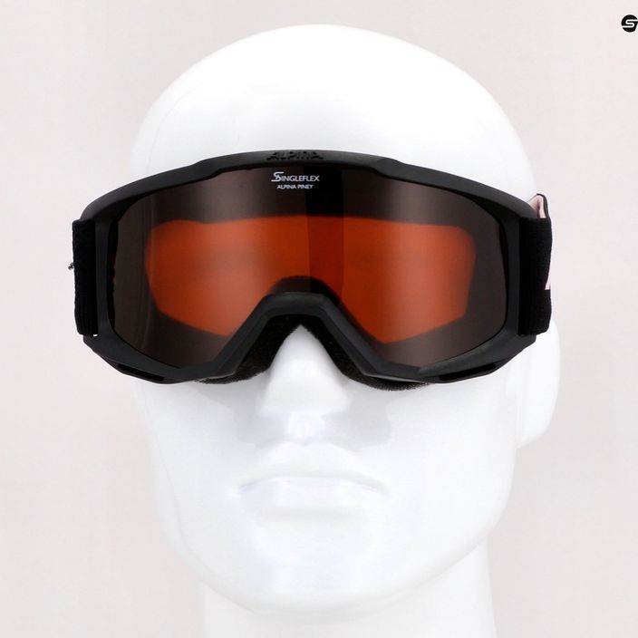 Ochelari de schi pentru copii Alpina Piney black/rose matt/orange 10