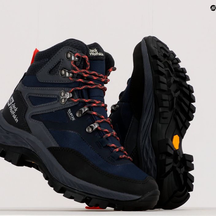 Jack Wolfskin cizme de trekking pentru femei Rebellion Guide Texapore Mid negru-albastru 4053801 10