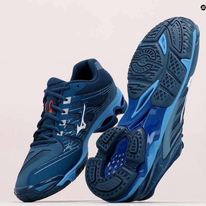 Pantofi de volei pentru bărbați Mizuno Wave Voltage albastru marin V1GA216021 13