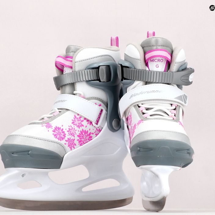 Bladerunner Micro Ice G patine pentru copii alb și roz 15