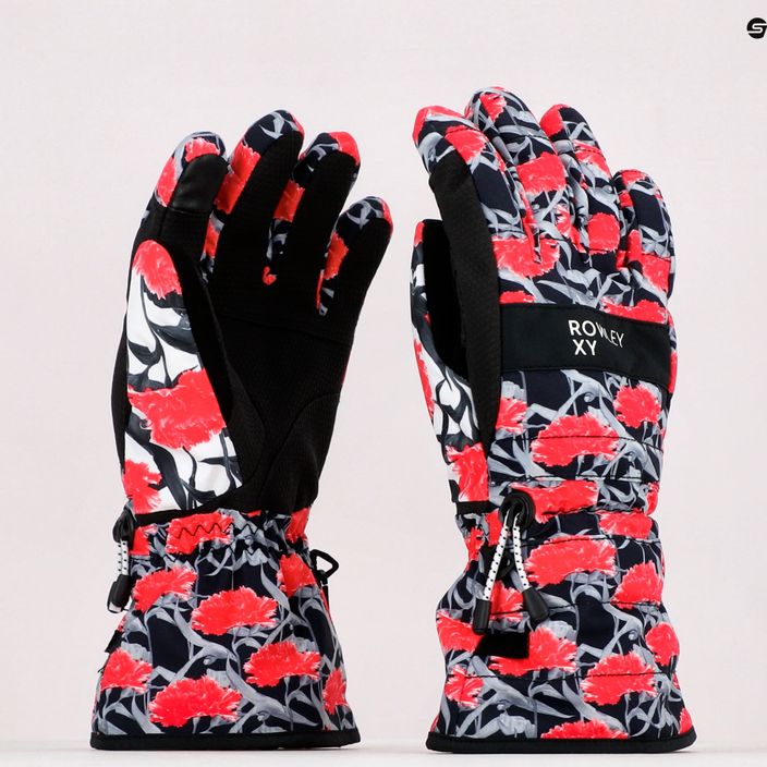 Mănuși de snowboard pentru femei ROXY Cynthia Rowley 2021 true black/white/red 11