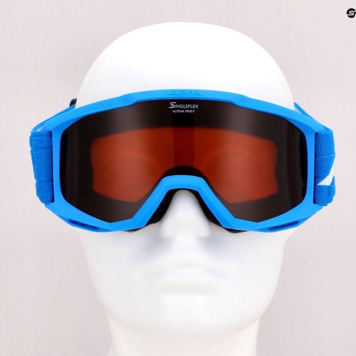 Ochelari de schi pentru copii Alpina Piney blue matt/orange 9