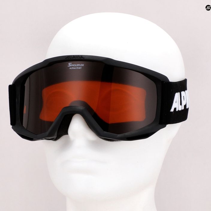 Ochelari de schi pentru copii Alpina Piney black matt/orange 5