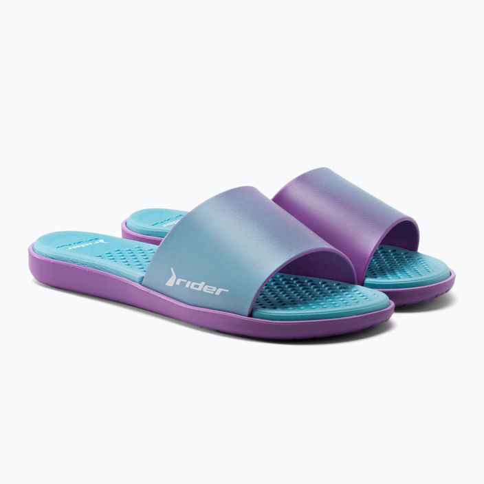 Șlapi de plajă RIDER Splash III Slide pentru femei de culoare albastru-violet 83171 5