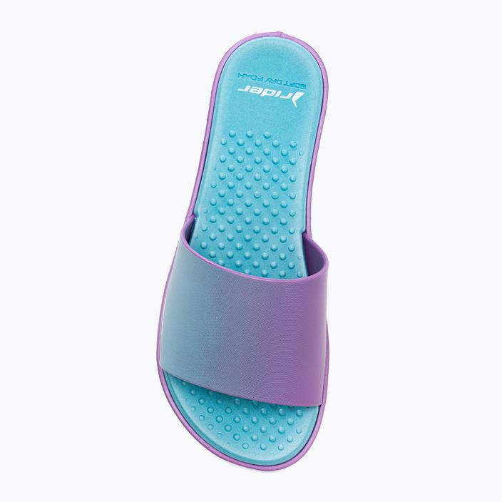 Șlapi de plajă RIDER Splash III Slide pentru femei de culoare albastru-violet 83171 6